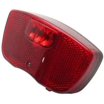ECLAIRAGE VELO A PILE ARRIERE SUR PORTE-BAGAGE MARWI 4400 TRILED NOIR ENTRAXE 50-80mm
