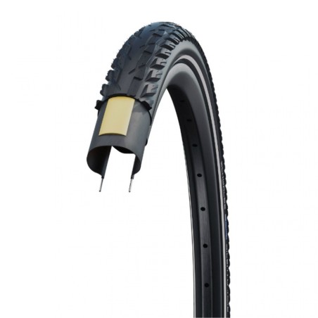 Pneu vtc cross 700 x 47 (28-29 x 1,75) Schwalbe silento noir tr (47-622) renfort k-guard flanc reflex