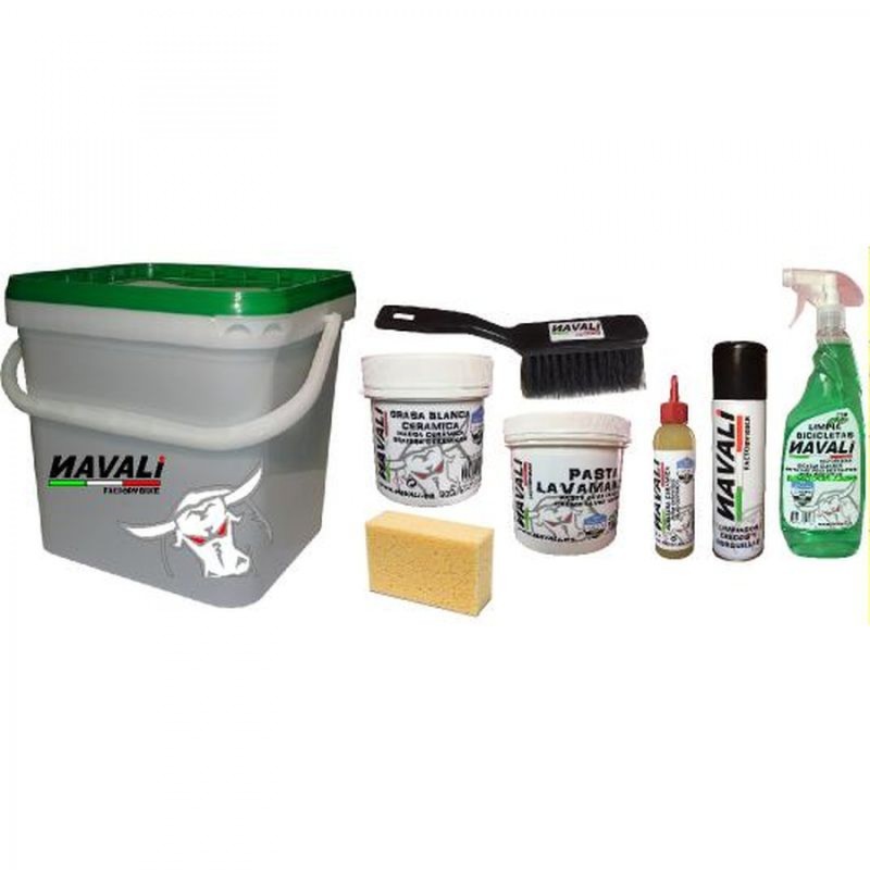 KIT NETTOIE-VÉLO NAVALI (BROSSE,GRAISSE,NETTOIE DISQUE...) - L0550 - 8437098654235