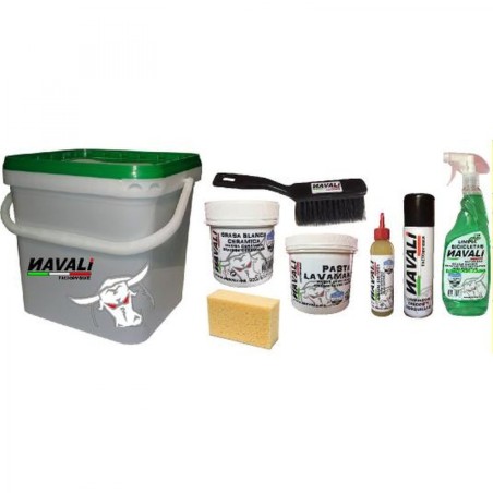 KIT NETTOIE-VÉLO NAVALI (BROSSE,GRAISSE,NETTOIE DISQUE...) - L0550 - 8437098654235