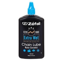 LUBRIFIANT VELO CHAINE ET DERAILLEUR ZEFAL EXTRA WET POUR TOUTES LES CONDITIONS (BURETTE 120ml) - DURABILITE EXCEPTIONNELLE A