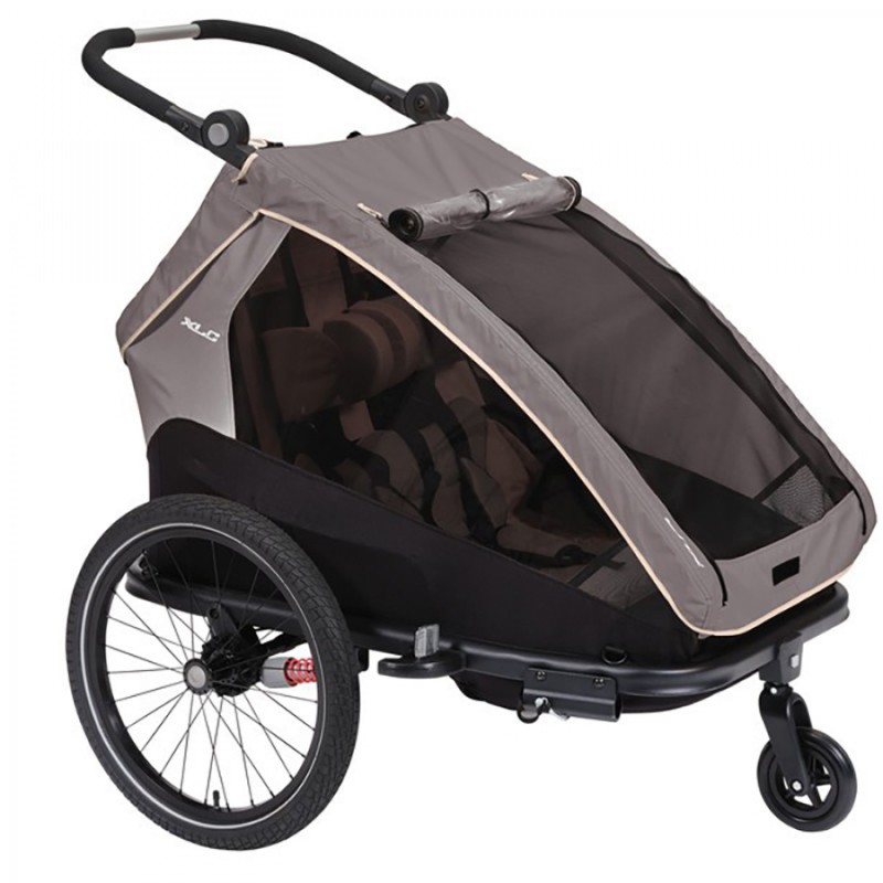 XLC REMORQUE ENFANT DUO S 20 GRIS/BEIGE/ANTHRACITE - 3092000705 - 4055149454647