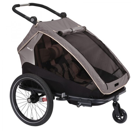 XLC REMORQUE ENFANT DUO S 20 GRIS/BEIGE/ANTHRACITE - 3092000705 - 4055149454647