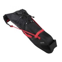 SACOCHE DE SELLE VELO ZEFAL Z-ADVENTURE R11 POUR 11L NOIR-ROUGE ETANCHE FIXATION VELCRO ( L 56cm x l 15cm x 17cm) CHARGE MAXI