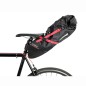 SACOCHE DE SELLE VELO ZEFAL Z-ADVENTURE R17 POUR 17L NOIR-ROUGE ETANCHE FIXATION VELCRO ( L 62cm x l 24cm x 20cm) CHARGE MAXI