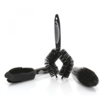 XLC TO-S56 JEU DE 3 BROSSES DIFFÉRENTES NOIRES - 2503614200 - 4032191656892