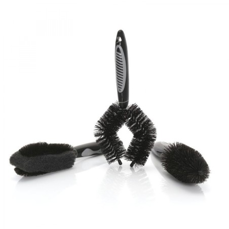 XLC TO-S56 JEU DE 3 BROSSES DIFFÉRENTES NOIRES - 2503614200 - 4032191656892