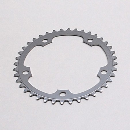 PLATEAU ROUTE 5BRA D.130 STRONGLIGHT DURAL 39DTS INTERIEUR ARGENT TYPE SHIMANO 8-9V.