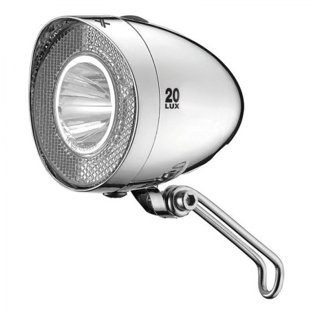 XLC CL-F20 PHARE LED 20LUX A/SUPPORT NIROSTA  4 PILES CHROMO - 2500221100 - 4055149074548