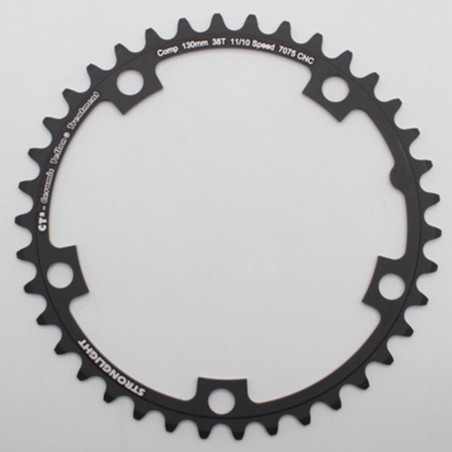 PLATEAU ROUTE 5BRA D.130 STRONGLIGHT CT2 38DTS INTERIEUR NOIR TYPE SHIMANO 10-11V.