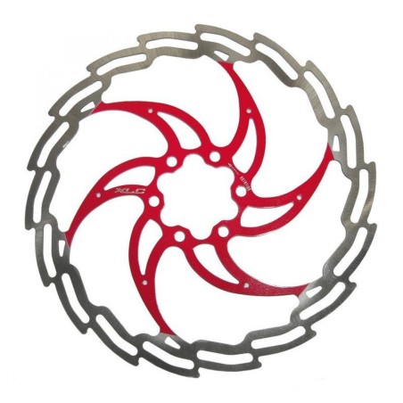 XLC BR-X02 DISQUE DE FREIN 6 TROUS 160 mm ARGENT/ROUGE - 2500321004 - 4032191769653