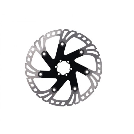 XLC BR-X113 DISQUE DE FREIN 6 TROUS 220 mm ACIER NOIR/ARGENT - 2500321850 - 4055149353476