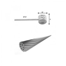 XLC BR-X85 CÂBLES DE FREIN VTT 1.5mm 2000mm P/SHI/CAMPA/SRAM - 2500365005 - 4055149337124