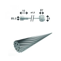 XLC BR-X86 CÂBLE DE FREIN À DOUBLE RACCORD 1.5 - 2250 mm - 2500365010 - 4055149337131