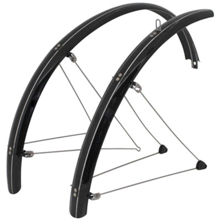 GARDE BOUE VTT TRINGLES 26'' STRONGLIGHT COUNTRY 54mm NOIR (PAIRE) AVEC FIXATION CLASSIC TRINGLES INOX