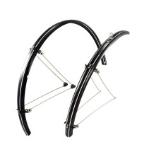 GARDE BOUE ROUTE TRINGLES 700 STRONGLIGHT 35mm NOIR (PAIRE) AVEC FIXATION CLASSIC TRINGLES INOX