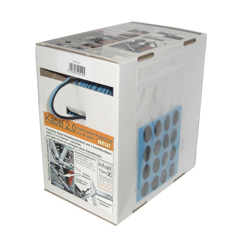 ROULEAU 10M FASI DE CÂBLE ÉCLAIRAGE A/GAINE AUTOCOLLANT BLEU - 106240002 - 4025923005105