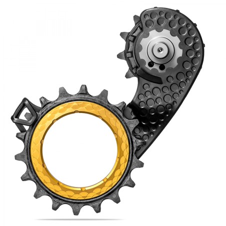 CHAPE DÉRAILLEUR ABS.BLACK HOLLOWCAGE SHIMANO 9200 CARBON.OR - TCRCAGEDA92/BK-GL - 5110846005185