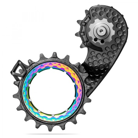 CHAPE DÉRAILL.ABS.BLACK HOLLOWCAGE SH.9200 CARB.ARC-EN-CIEL - TCRCAGEDA92/BK-RB - 5110846005208