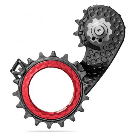 CHAPE DÉRAILLEUR ABS.BLACK HOLLOWCAGE SHIMANO 9200 CARB.ROUG - TCRCAGEDA92/BK-RD - 5110846005192