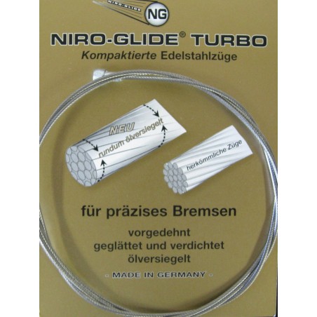 CÂBLE FR.RTE.DÉR.AR.NIRO-GLIDE TURBO ACIER INOX.2050mmx1.5mm - 104010007 - 4025923322325