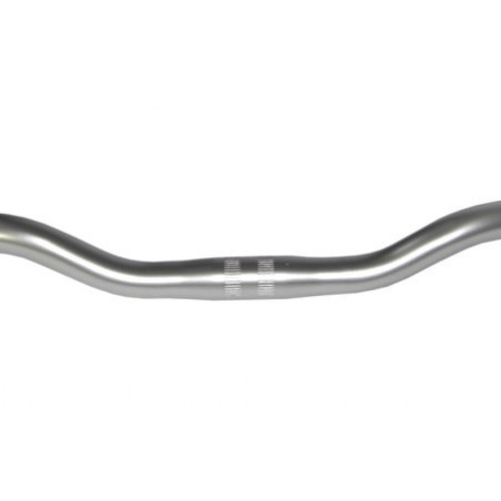 CINTRE ERGOTEC CITY ACIER 620mm 25.4 HAUTEUR 32mm 14º ARGENT - 16278001 - 4016538083725