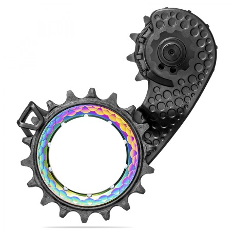 CHAPE DÉRAILL.ABS.BLACK HOLLOWCAGE SH.8100 CARB.ARC-EN-CIEL - TCRCAGEU81/BK-RB - 5110846005253