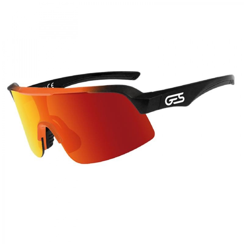 LUNETTES GES OMEGA VERRE ROUGE-JAUNE/MONTURE NOIRE-ORANGE - P994X18 - 8435274999859