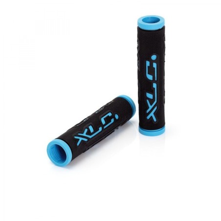 XLC GR-G07 JEU POIGNÉES DOUBLE COULEUR 125 mm NOIRES/BLEUES - 2501583500 - 4032191759395
