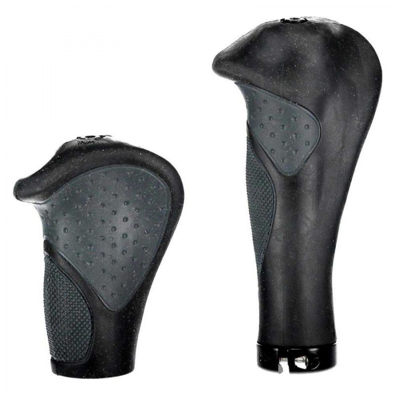 XLC GR-S22 JEU POIGNÉES ERGONOMIQUES GEL 135/92 mm NOIR/GRIS - 2501583850 - 4032191865379