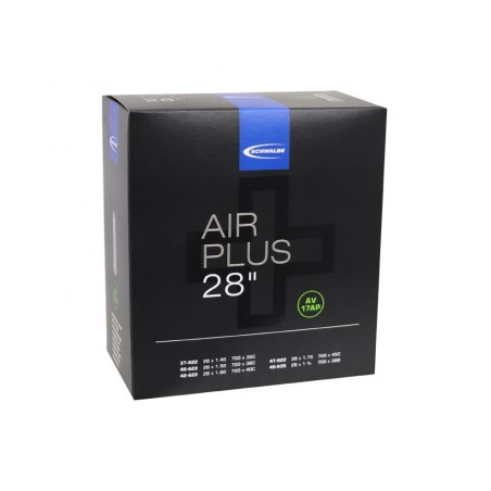 CHAMBRE A AIR VELO 700 x 35-45 SCHWALBE AIR PLUS RENFORCE VALVE ALU STANDARD (AV17AP)