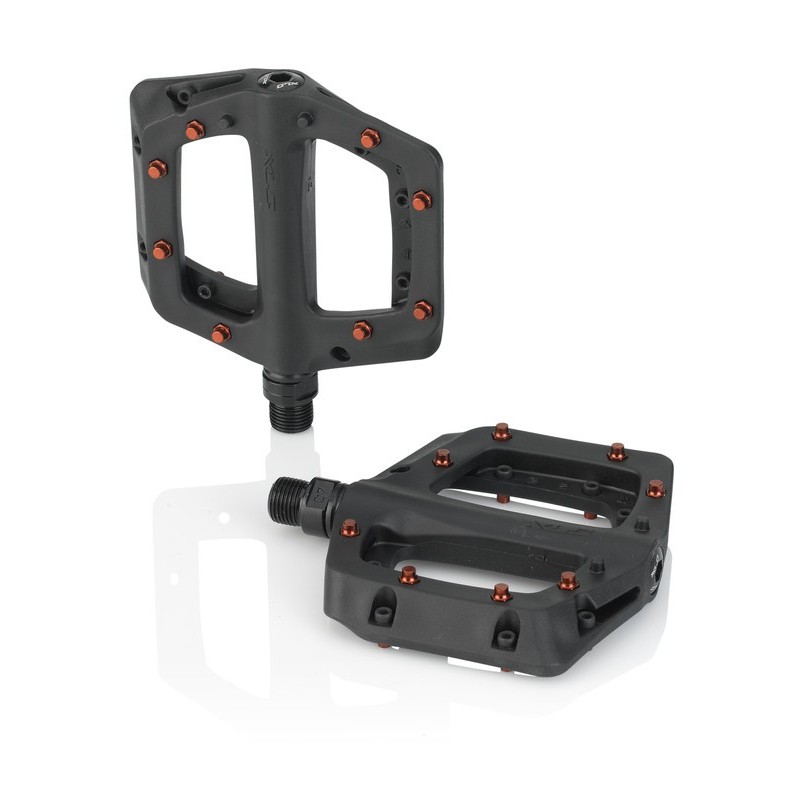 PÉDALES PLATEFORME XLC PD-M23 NOIR/ROUGE - 2501813621 - 4055149219840