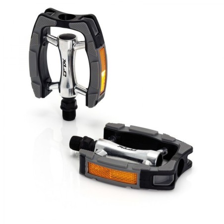 XLC PD-C07 PÉDALES CONFORT ALUMINIUM NOIRES/ARGENT/GRISES - 2501840300 - 4032191739939