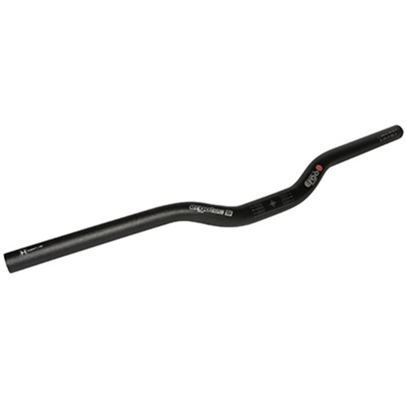 CINTRE VTT DEMI RELEVE ERGOTEC 5  M ALU NOIR DIAM 25,4mm L 590mm RELEVE 30mm (HOMOLOGUE NIVEAU 5)