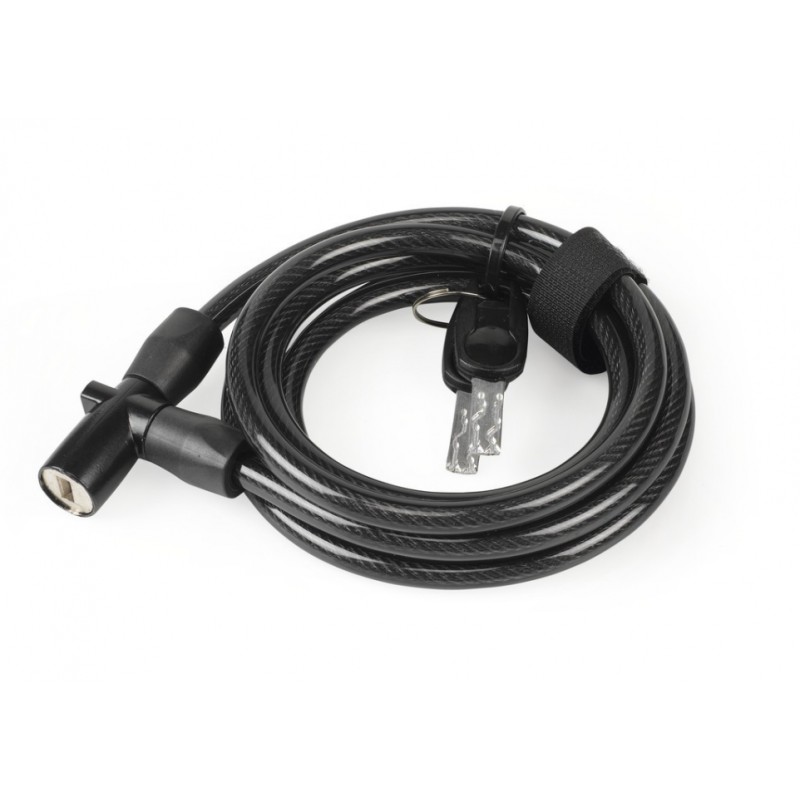 XLC LO-L14 ANTIVOL CÂBLE SPIRAL Ø8mm/180cm NOIR - 2502322000 - 4055149117818