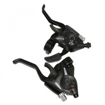 LEVIER-MANETTE VTT P2R 3x7V. NOIR ALU POUR FREIN V-BRAKE COMPATIBLE SHIMANO