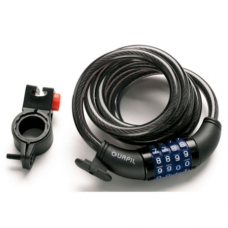 ANTIVOL CÂBLE SPIRAL AVEC COMBINAISON 10 mm - 180 cm - 33507 - 8420011335076