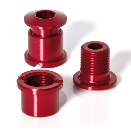 XLC CR-X01 JEU DE 5 VIS POUR PLATEAU 7 mm ROUGE - 2502840007 - 4032191797830