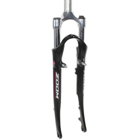 FOURCHE VTC 28 " ZOOM SWIFT ALU RESSORT NOIR DEB. 75mm COMPATIBLE FREIN A DISQUE PIVOT FILETE 1"1-8-25,4