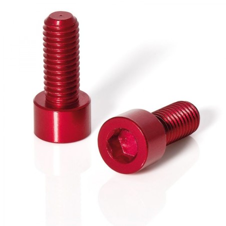 XLC BC-X02 2 VIS HÉXAGONALES PORTE-BIDON ALU M5x17 mm ROUGE - 2503215007 - 4032191797793