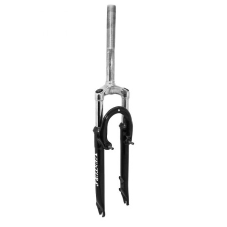 FOURCHE VTT 26 " M-W A SUSPENSION ACIER RESSORT-ELASTOMERE POUR V-BRAKE ET DISC NOIR DEB. 50mm PIVOT (230-100mm) FILETE