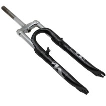 FOURCHE VTT 24 " M-W A SUSPENSION ACIER RESSORT-ELASTOMERE NOIR DEB. 50mm PIVOT (220-130MM) FILETE 1"-22,2 INTERIEUR