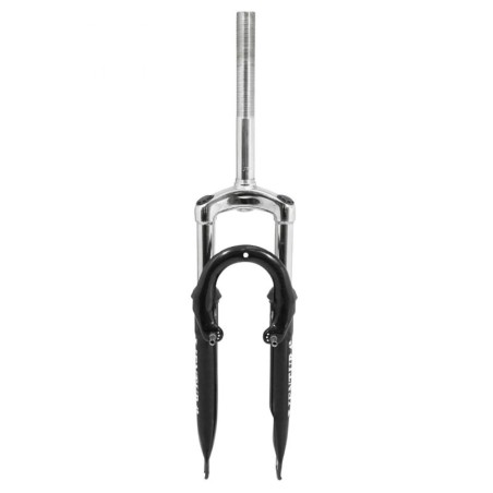 FOURCHE VTT 24 " M-W A SUSPENSION ACIER RESSORT-ELASTOMERE NOIR DEB. 50mm PIVOT (220-130MM) FILETE 1"-22,2 INTERIEUR