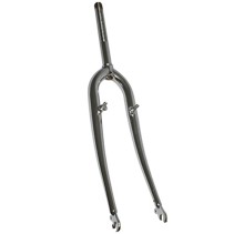 FOURCHE VTT 26'' RIGIDE CINTREE ACIER CHROME AVEC TASSEAUX PIVOT FILETE 22,2mm - 1"