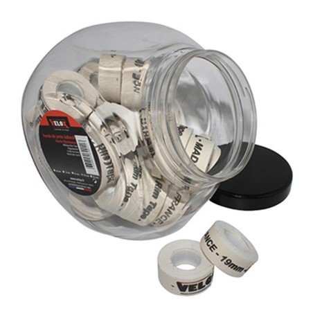 FOND DE JANTE ADHESIF VELOX 19MM HAUTE RESISTANCE COTON ROULEAU DE 2M (BOCAL X30)