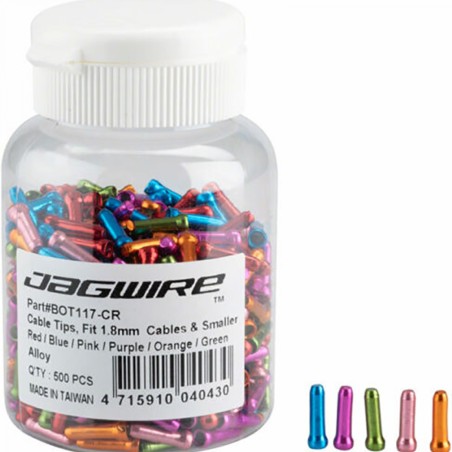 SET EMBOUTS CÂBLE DÉR.ARR./FR. JAGWIRE 1.8 COU.ASSOR.(500U) - BOT117-CR - 4715910040430