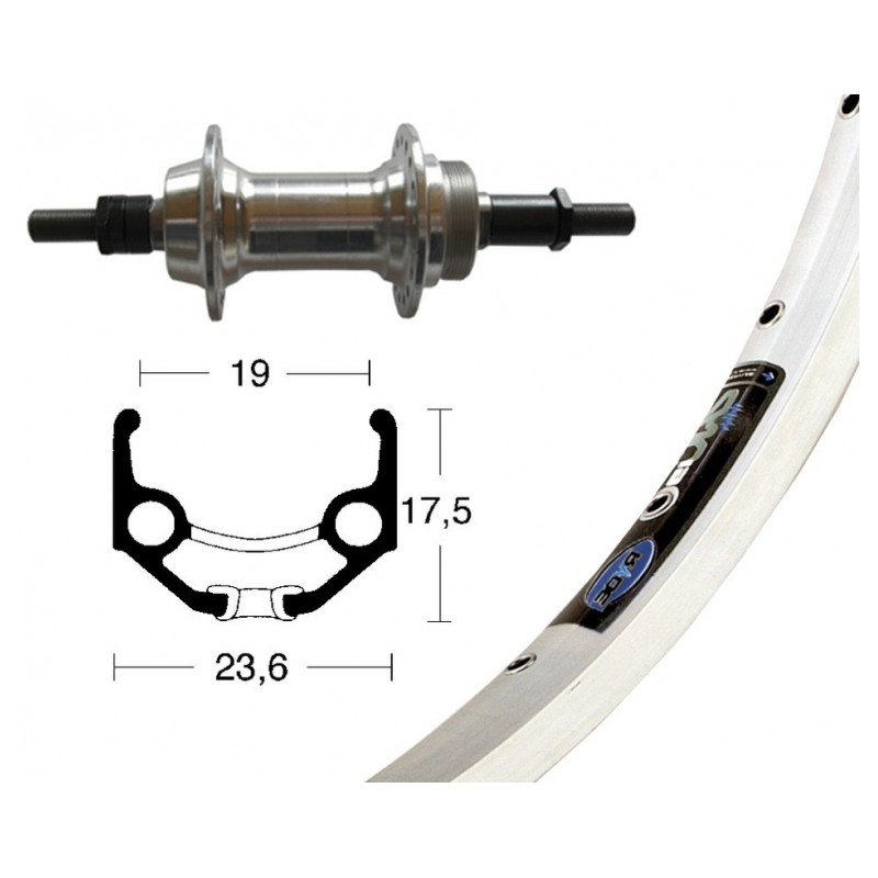 RO.ARR.28x1.75 WINORA RIGIDE  ZAC 19 32 TROUS AXE 135 ARG. - 2147515100 - 4032191828831