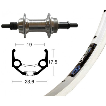 RO.ARR.28x1.75 WINORA RIGIDE  ZAC 19 32 TROUS AXE 135 ARG. - 2147515100 - 4032191828831