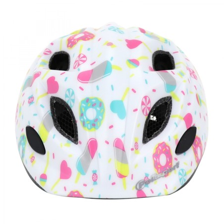 CASQUE VELO ENFANT POLISPORT  LOLLIPOPS BANC - ROSE TAILLE 48-52cm AVEC MOLETTE (VENDU SUR CARTE)