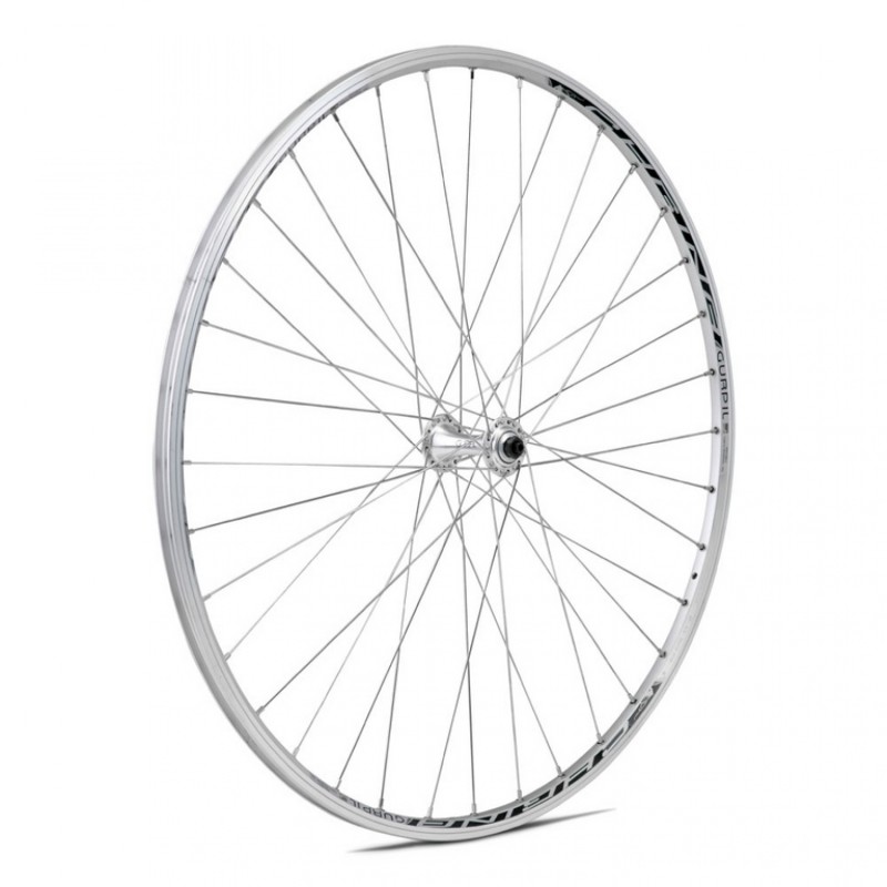 ROUE AVANT GURPIL 700 RIGIDA CHRINA ARGENT AVEC BLOCAGE ALU - 31054 - 8420011310547